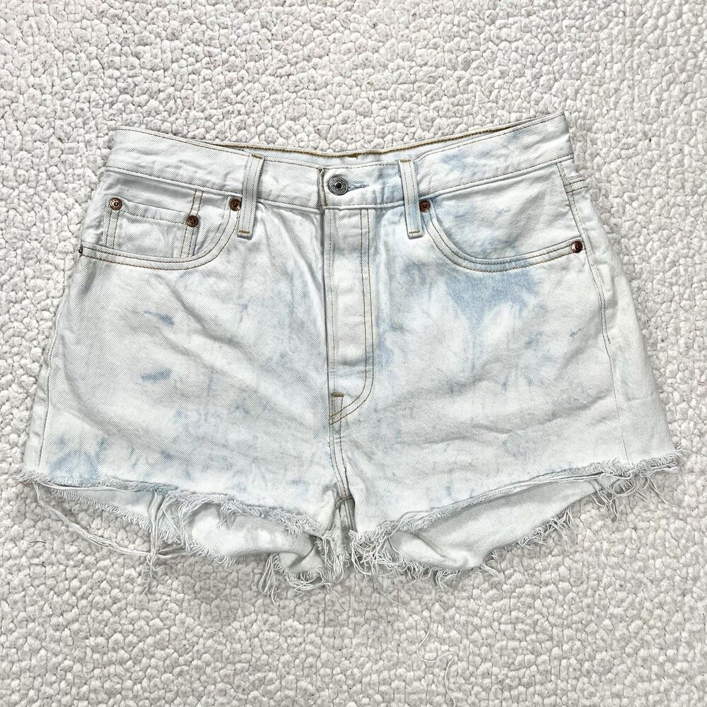 Levi’s 501 Women’s Denim‎ Cutoff Shorts W29 Light Wash High Rise Frayed Hem